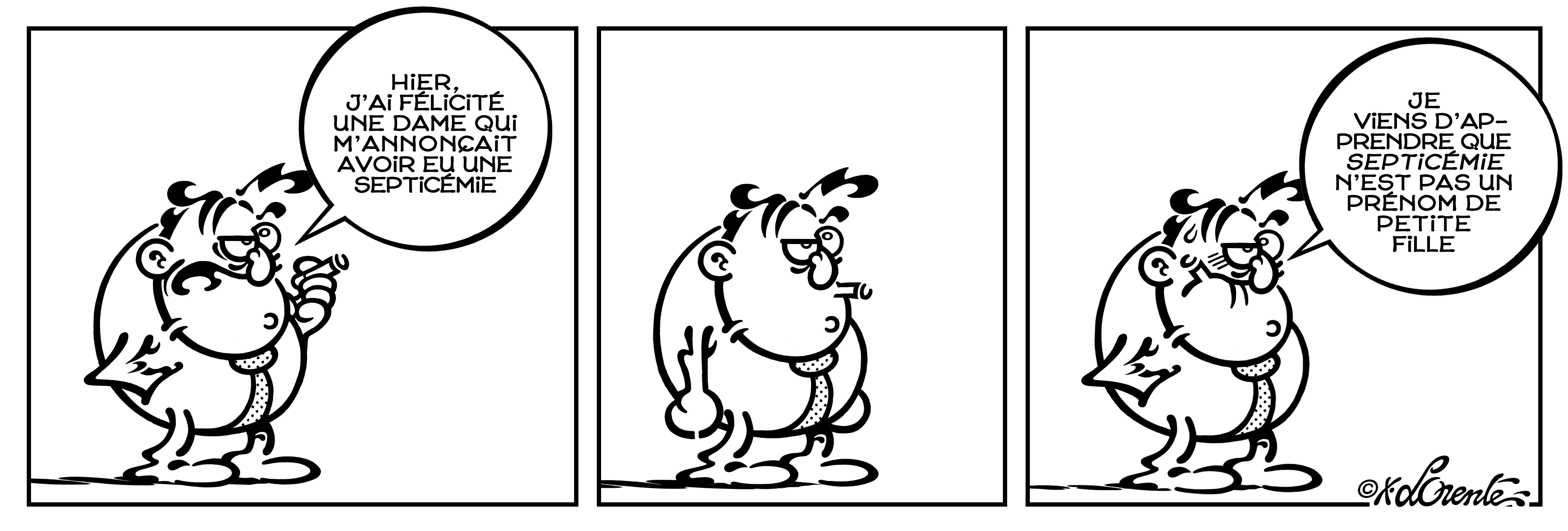 Xavier Lorente-Daracq transfusion sanguine en bande dessinée.