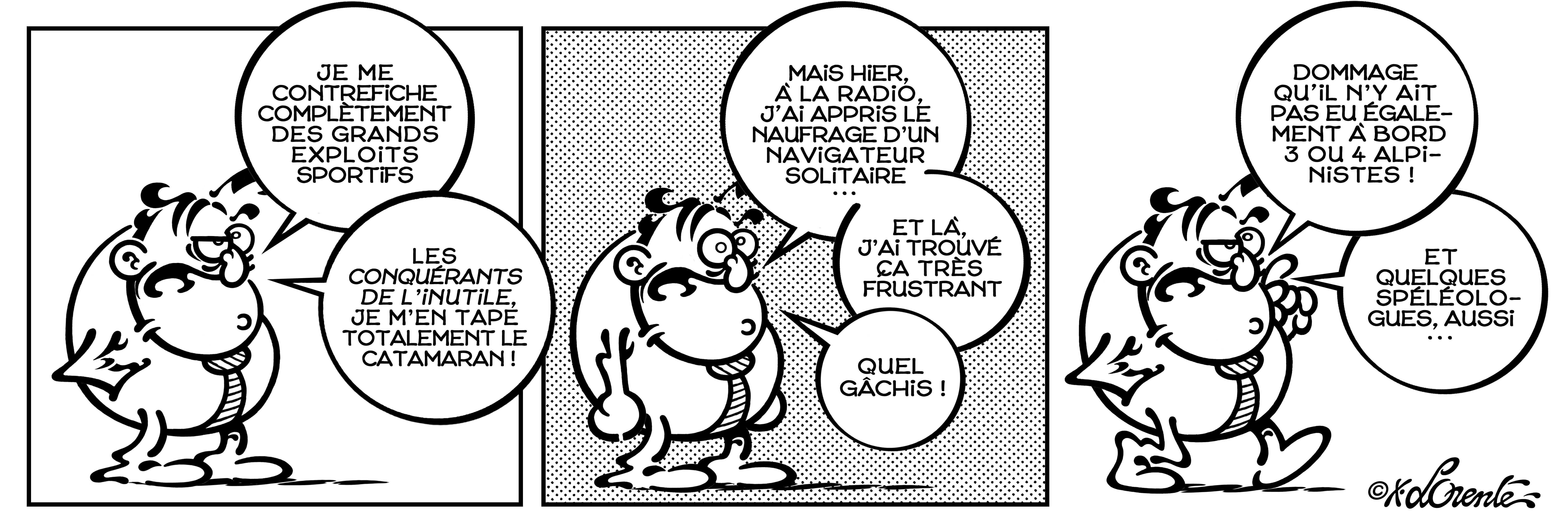 Michel Larticho-Lepoux parle des catamarans et de la navigation en mer.