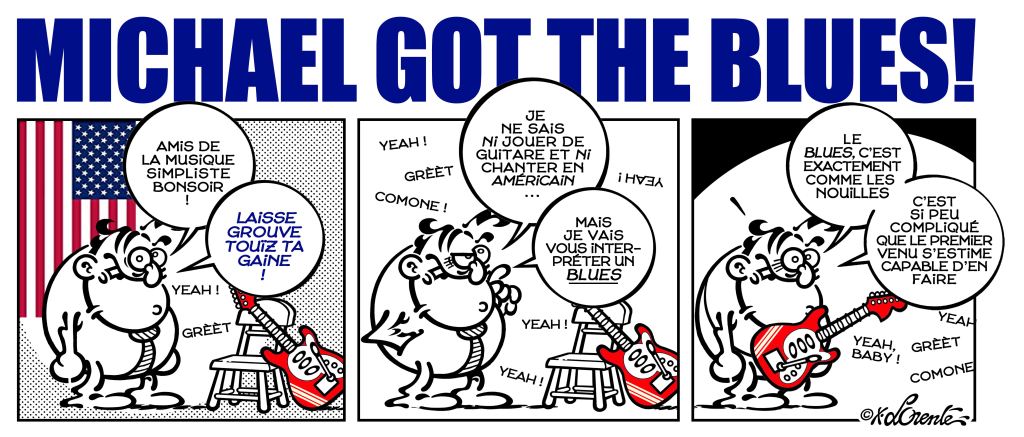 Michel Larticho-Lepoux is playing the blues by Xavier Lorente-Darracq