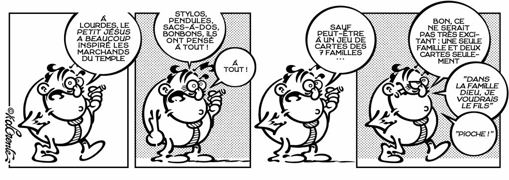 Michel Larticho-Lepoux est une bande dessinée très chrétienne de Xavier Lorente-Darracq (Lourdes)