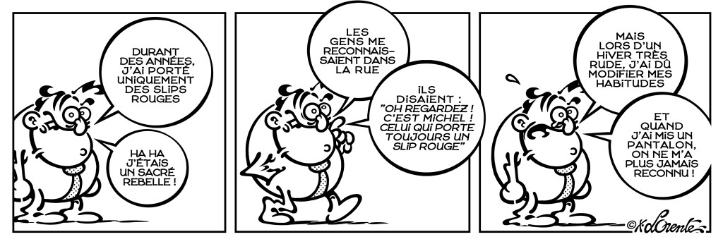 Michel Larticho-Lepoux et les slips rouges - par Xavier Lorente-Darracq